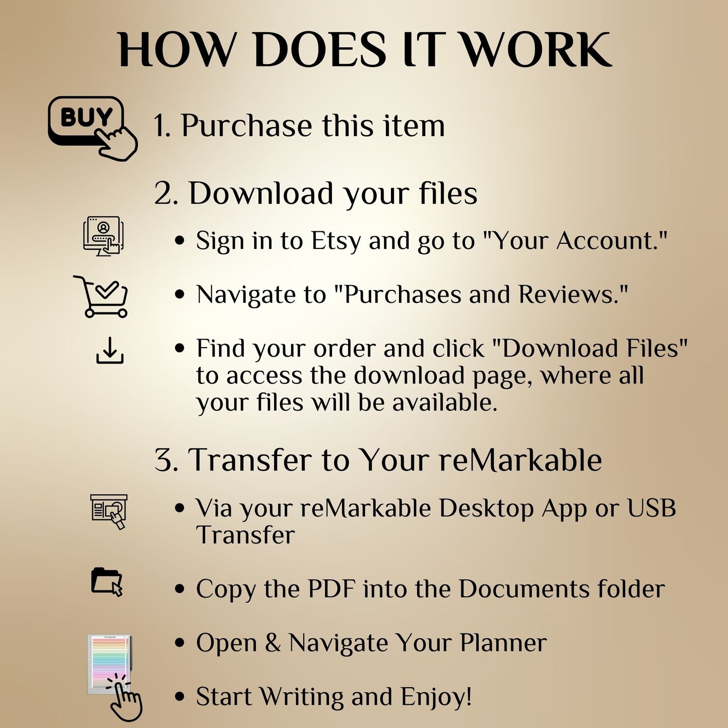 Starter Kit for reMarkable Paper Pro Move Templates Bundle with Calendar, Infinite Notebook, Ready-to-use Stickers & Sticky Notes and Covers