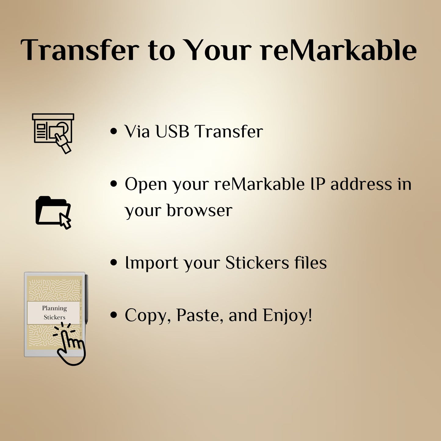 reMarkable Paper Pro & 2 — Planning Sticker Pack, 400+ widgets