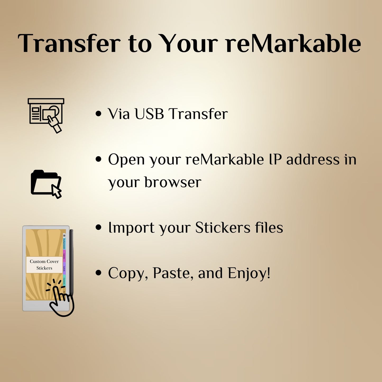 reMarkable Paper Pro Move — Custom Cover Toolkit, 540+ elements