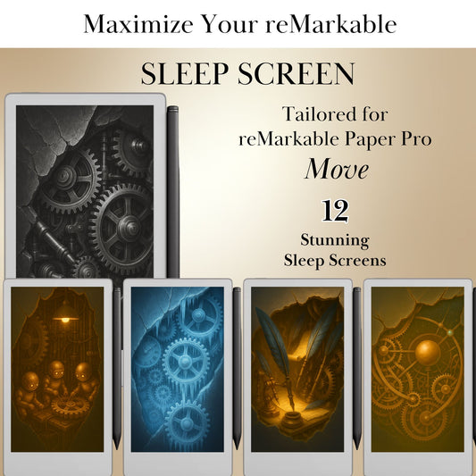 Sleep Screen Bundle for reMarkable paper Pro Move Templates Sleep Screen | reMarkable Paper Pro Move Templates
