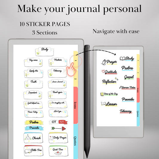 reMarkable Paper Pro Move — Christian Sticker Pack, copy-paste