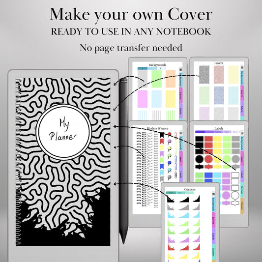 reMarkable Paper Pro Move — Custom Cover Toolkit, 540+ elements