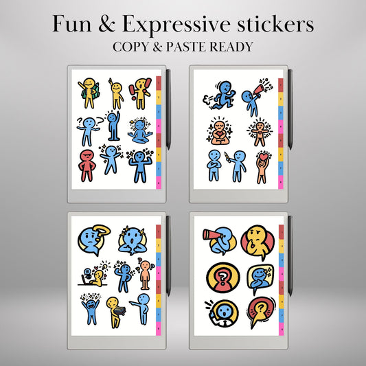 reMarkable Paper Pro — Color Sticker Pack, 400+ copy-paste