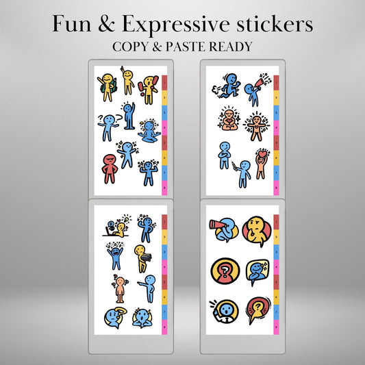 reMarkable Paper Pro Move — Color Sticker Pack, 400+ copy-paste
