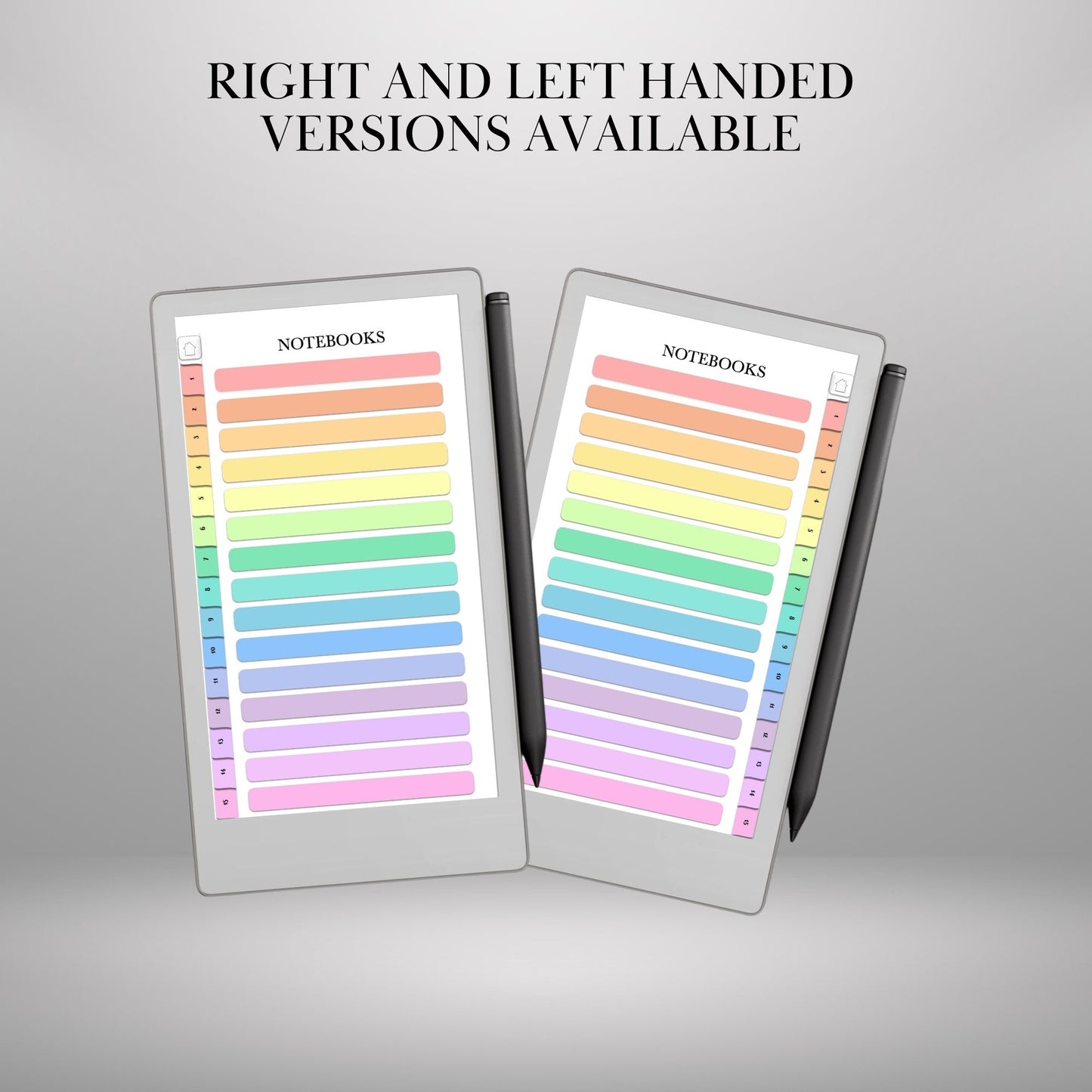 Infinite Notebooks for reMarkable Paper Pro Move Hyperlinked PDF Template Colored Notebooks templates Digital Notebooks eInk