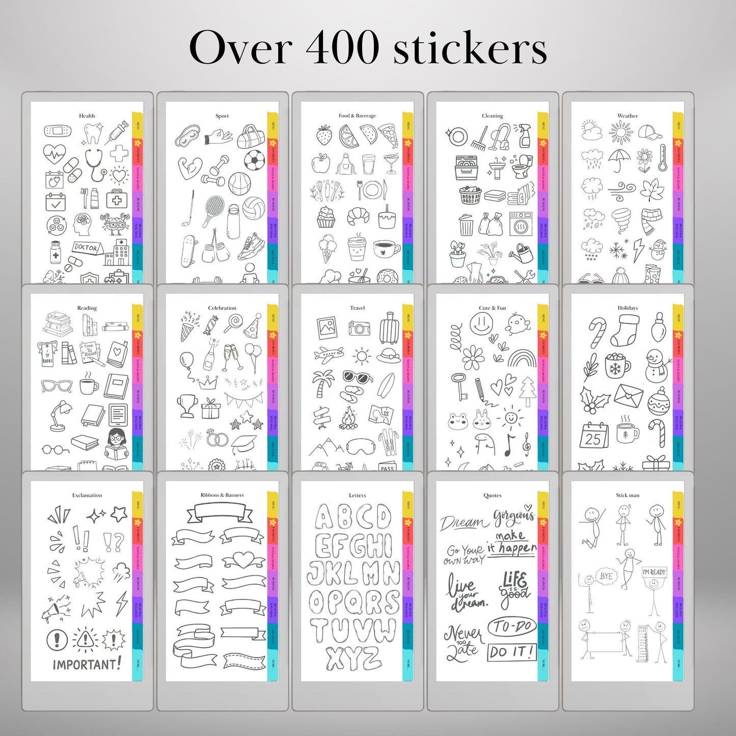 Ready-to-Use Stickers for reMarkable Paper Pro Move Copy Paste Stickers, Notes, Shapes and Mind Maps reMarkable Move Templates