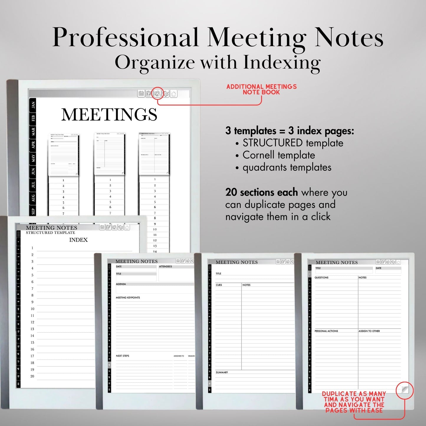 2026 Digital Planner for reMarkable 2 & Paper Pro: Hyperlinked Productivity Notebook (PDF Download)