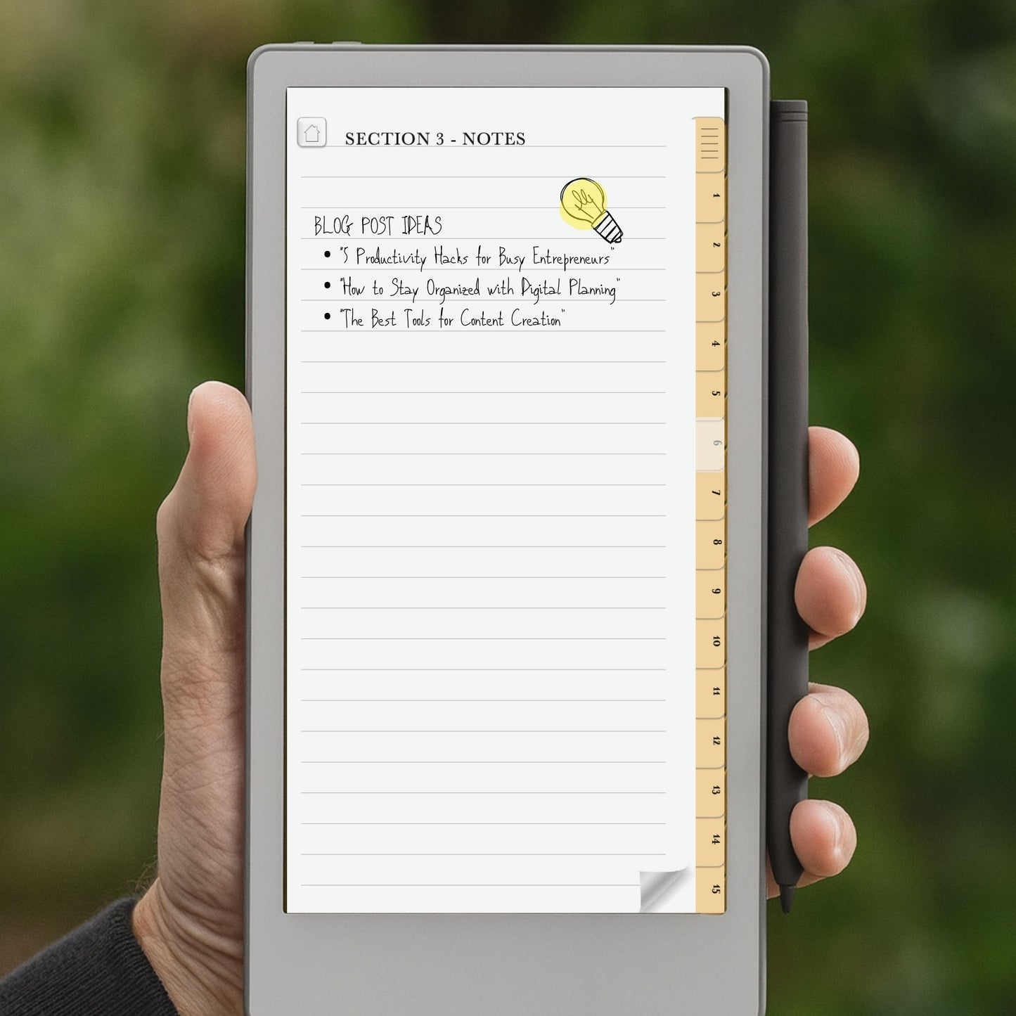 Infinite Notebooks for reMarkable Paper Pro Move Hyperlinked PDF Template Colored Notebooks templates Digital Notebooks eInk