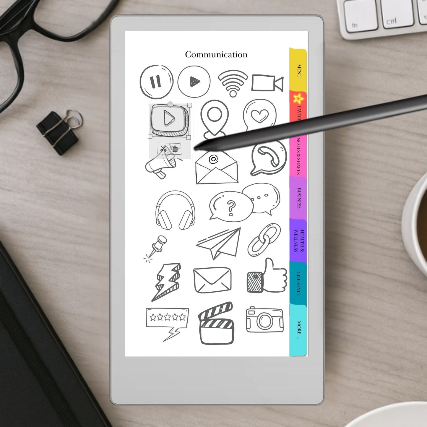 Ready-to-Use Stickers for reMarkable Paper Pro Move Copy Paste Stickers, Notes, Shapes and Mind Maps reMarkable Move Templates