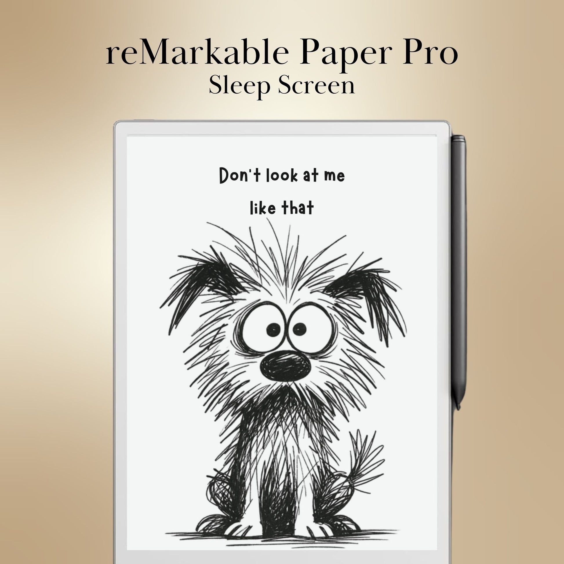 remarkable Sleep screen with a cartoon dog illustration and text on a beige background
