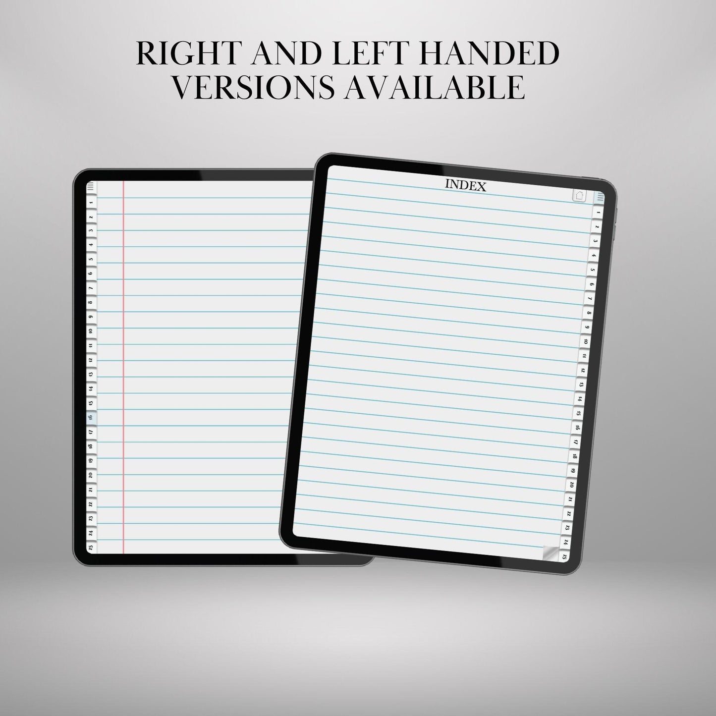 Goodnotes Digital Notebook with tabs | Ipad Notebook | Hyperlinked PDF | 8+1 Colored Paper Notebook template | Digital Notebook Template