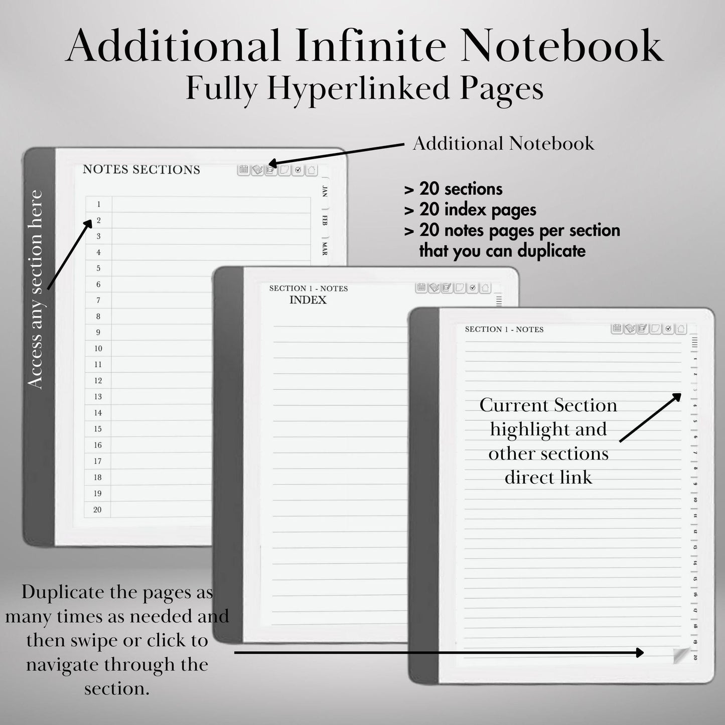 Kindle Scribe Templates 2025 Daily Journal Planner | Kindle Scribe Planner Hyperlinked Digital Notebook | Habit Tracker To-Do | PDF Download