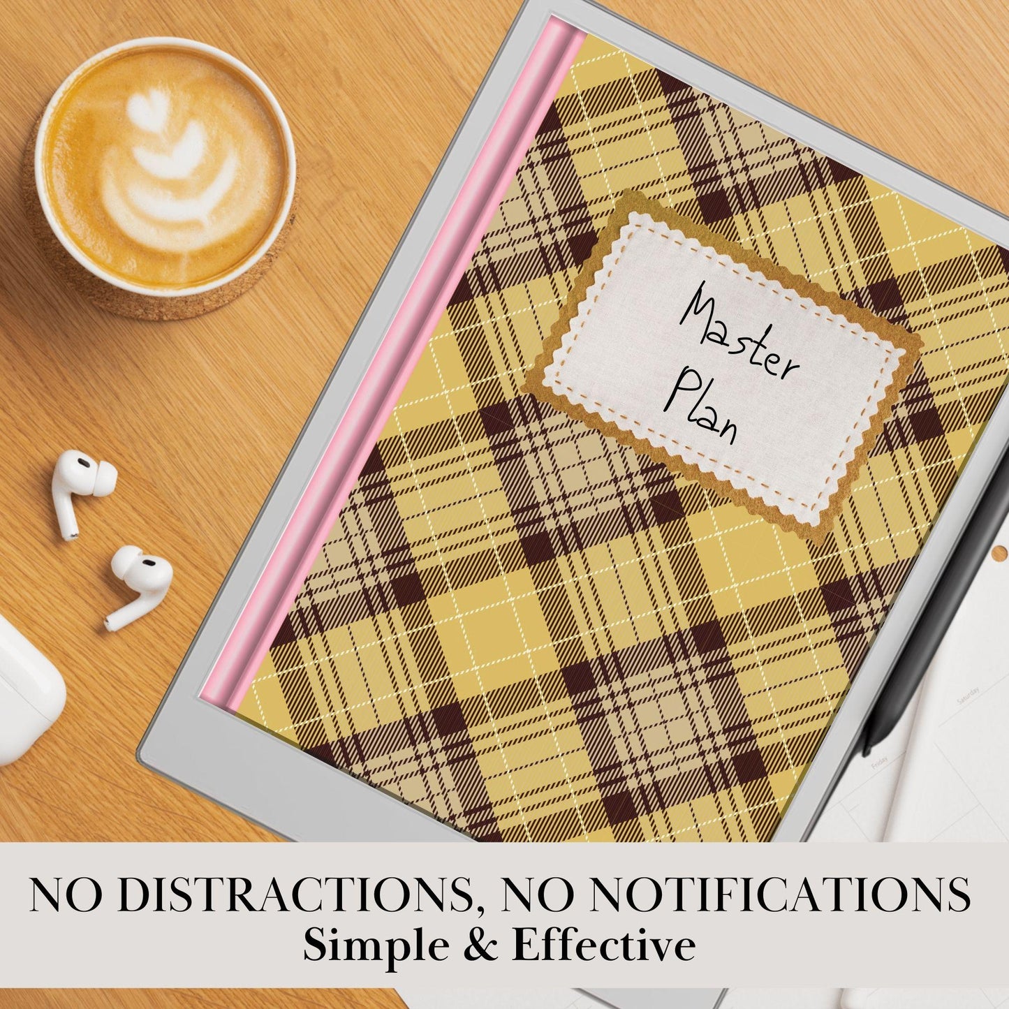 Cozy Vintage Notebook Cover for reMarkable Paper Pro Template Notebook Cover Digital Notebook Bundle for reMarkable e-ink digital Covers