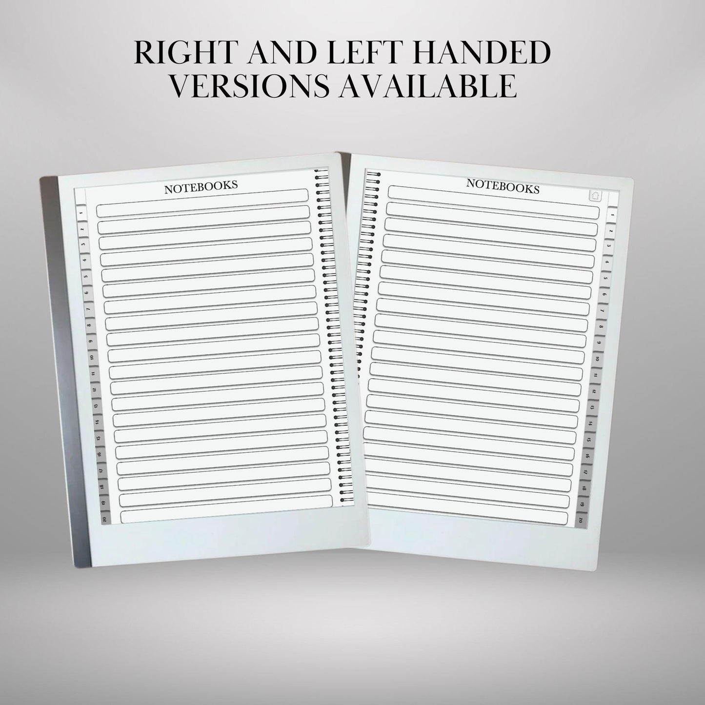 Infinite Notebook for Remarkable 2 Hyperlinked PDF Template Minimalist Notebook template with tabs Digital Notebook Organizer eInk Templates