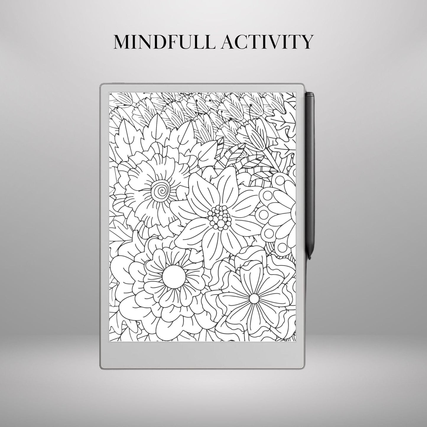 Mindful Coloring Book Bundle for reMarkable Paper Pro Templates Digital Adult Coloring Book Hyperlinked eInk Art Therapy reMarkable 2