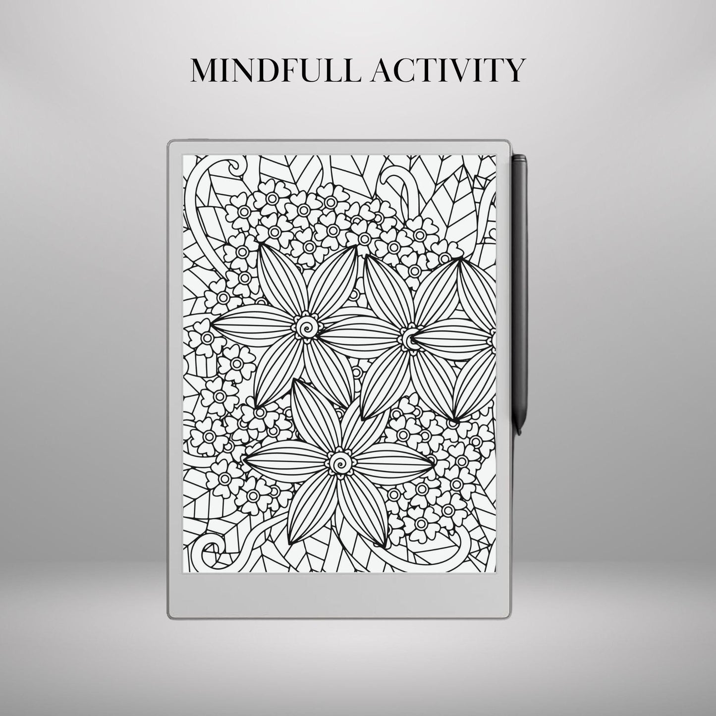 Mindful Coloring Book Bundle for reMarkable Paper Pro Templates Digital Adult Coloring Book Hyperlinked eInk Art Therapy reMarkable 2