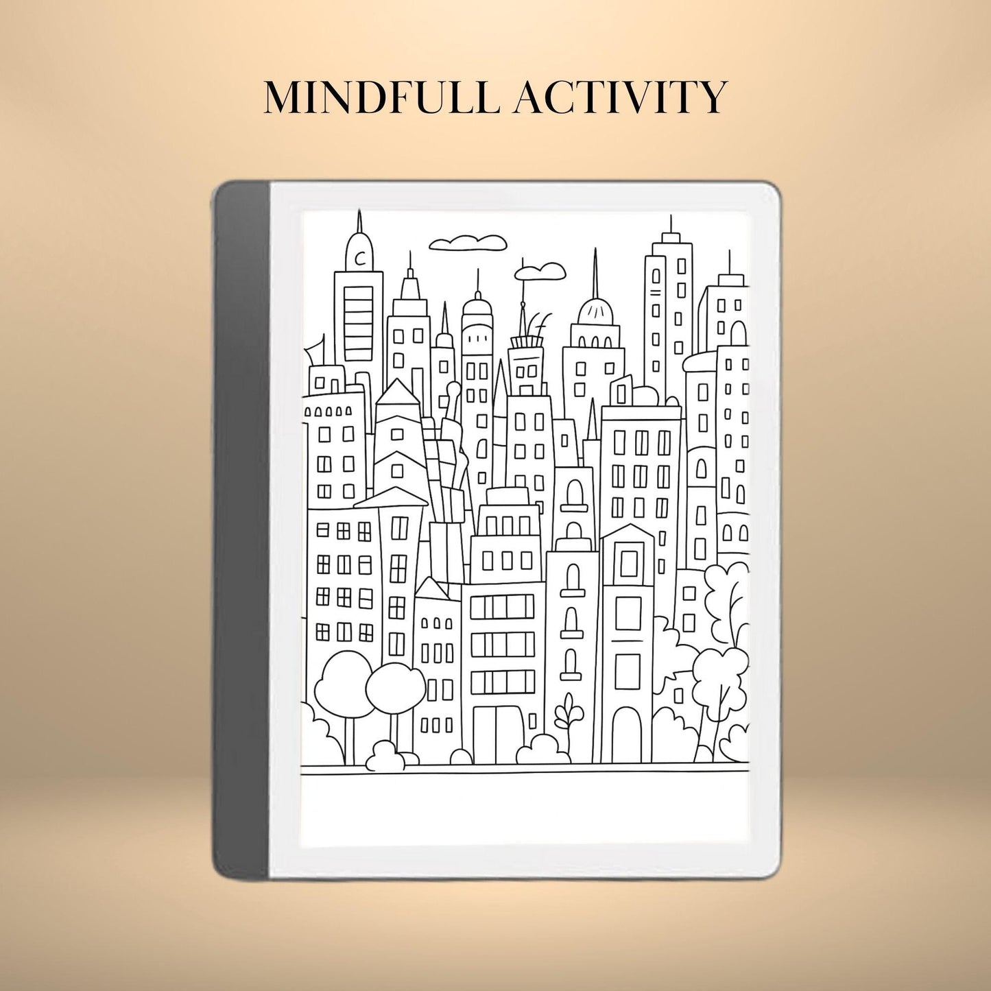 Kindle Scribe Templates Tracing and Coloring Book Adult Mindful activity for Kindle Scribe Insert Hyperlinked Templates eInk Art Therapy