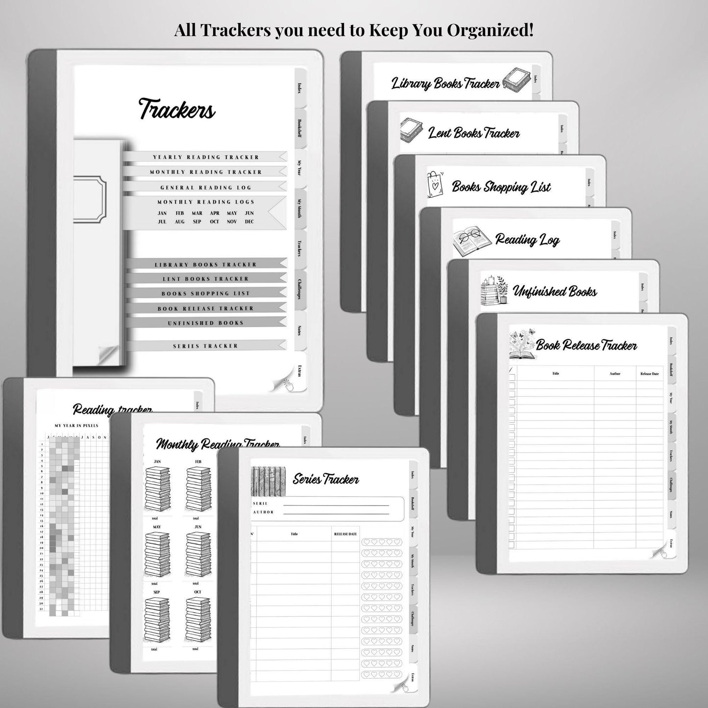 Kindle Scribe Reading Journal Template Hyperlinked Book Tracker & Review Scribe Reading Goals Kindle Scribe eBooks and Audiobooks Review