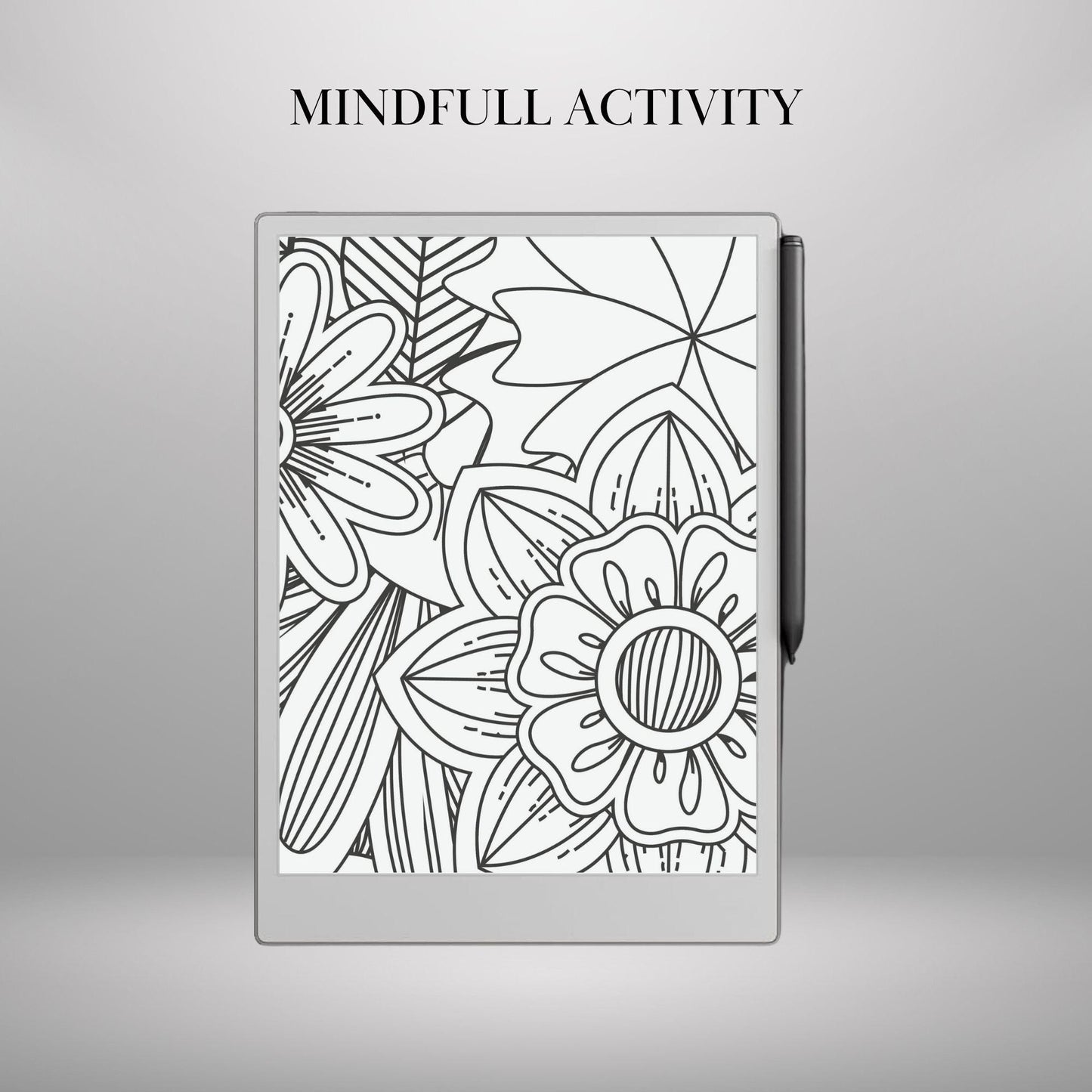Mindful Coloring Book for reMarkable Paper Pro Templates Digital Adult Coloring Book Hyperlinked eInk Art Therapy reMarkable 2 Tracing Book