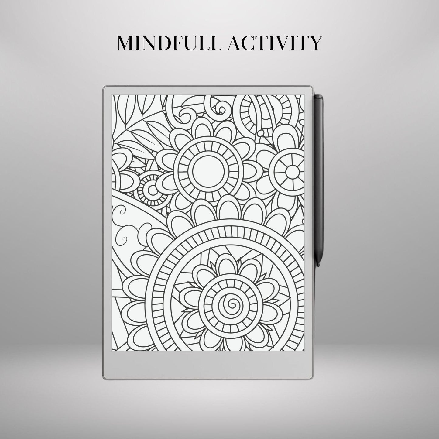 Mindful Coloring Book Bundle for reMarkable Paper Pro Templates Digital Adult Coloring Book Hyperlinked eInk Art Therapy reMarkable 2