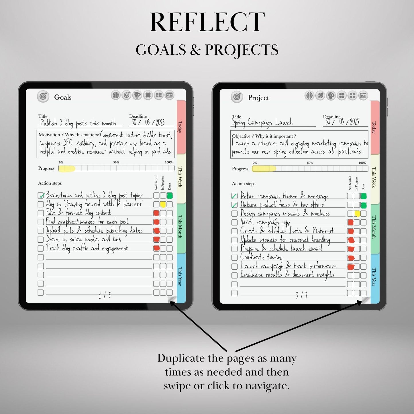 To Do Tracker GTD Planner for Ipad Goodnotes & Notability Task Tracker Template Productivity Planner Brain Dump Project Tracker To-Do List