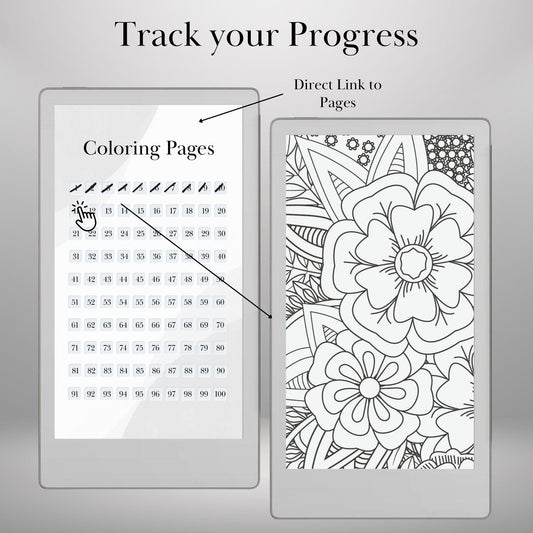 reMarkable Paper Pro Move — Coloring Book Bundle, 500 mindful pages Vol. 1–5