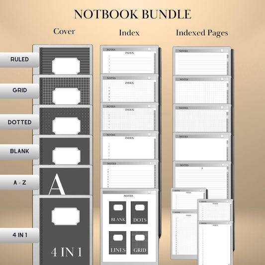reMarkable Paper Pure — Notebook Bundle, Lined, Grid, Dotted & Blank