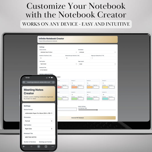 reMarkable All Devices — Custom Productivity Bundle Creator, 4 Notebooks