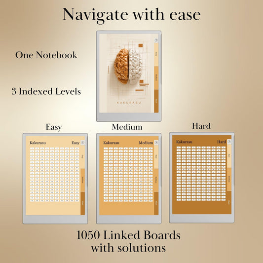 reMarkable Paper Pro — Kakurasu Puzzle Book, 600 brain games