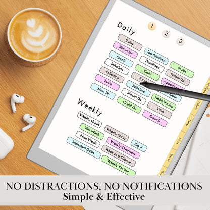 reMarkable Paper Pro & 2 — Planning Sticker Pack, 400+ widgets