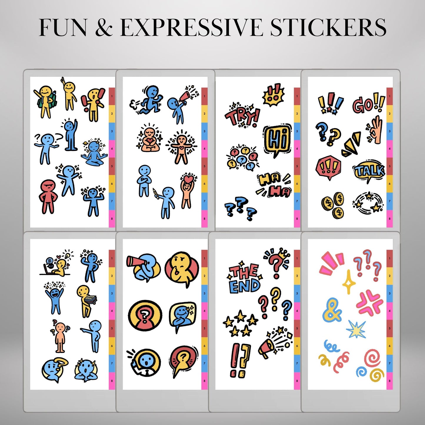 reMarkable Paper Pro Move — Stickers Mega Bundle, 9 packs 2600+