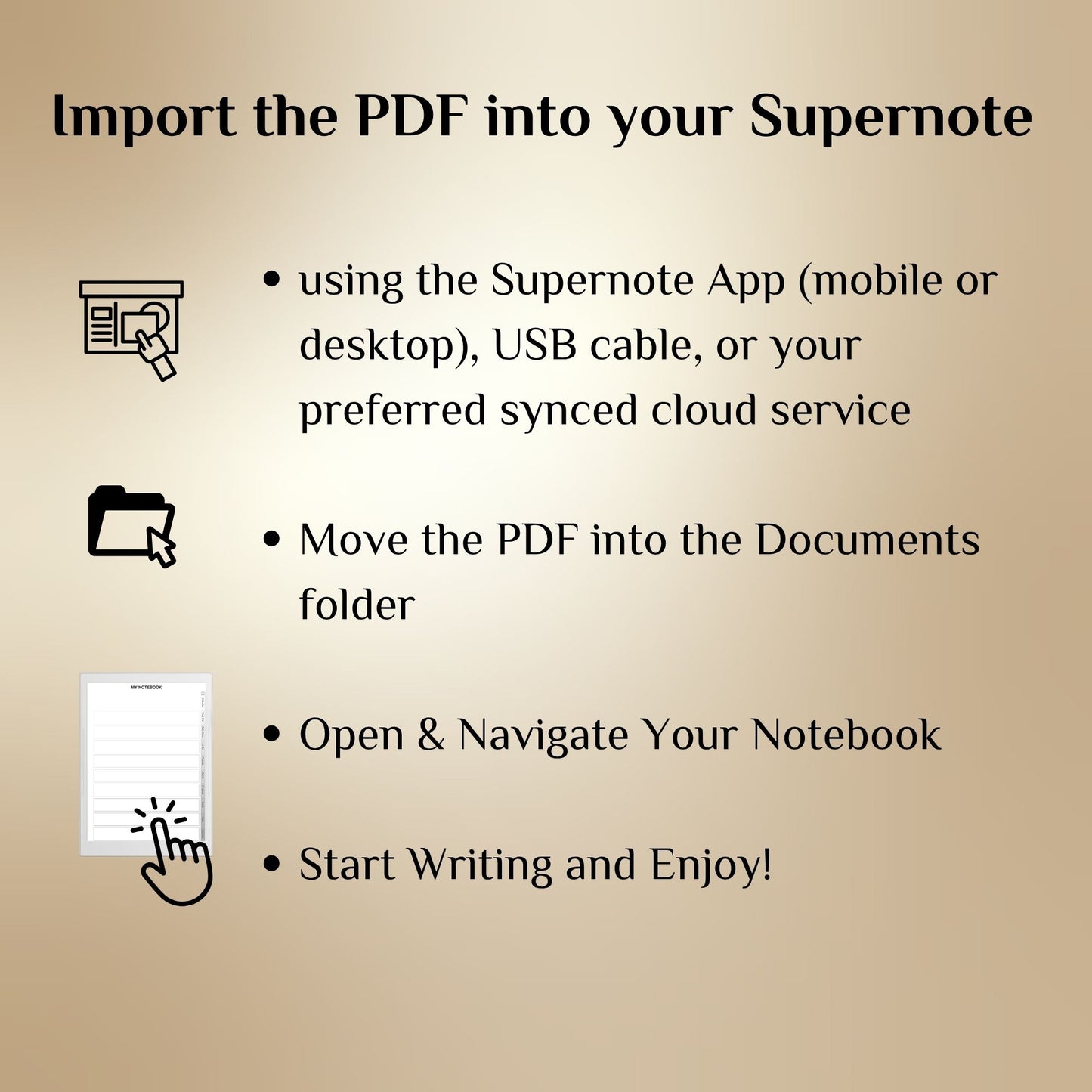 Supernote A5X A6X - Custom Hyperlinked Notebook Template Creator