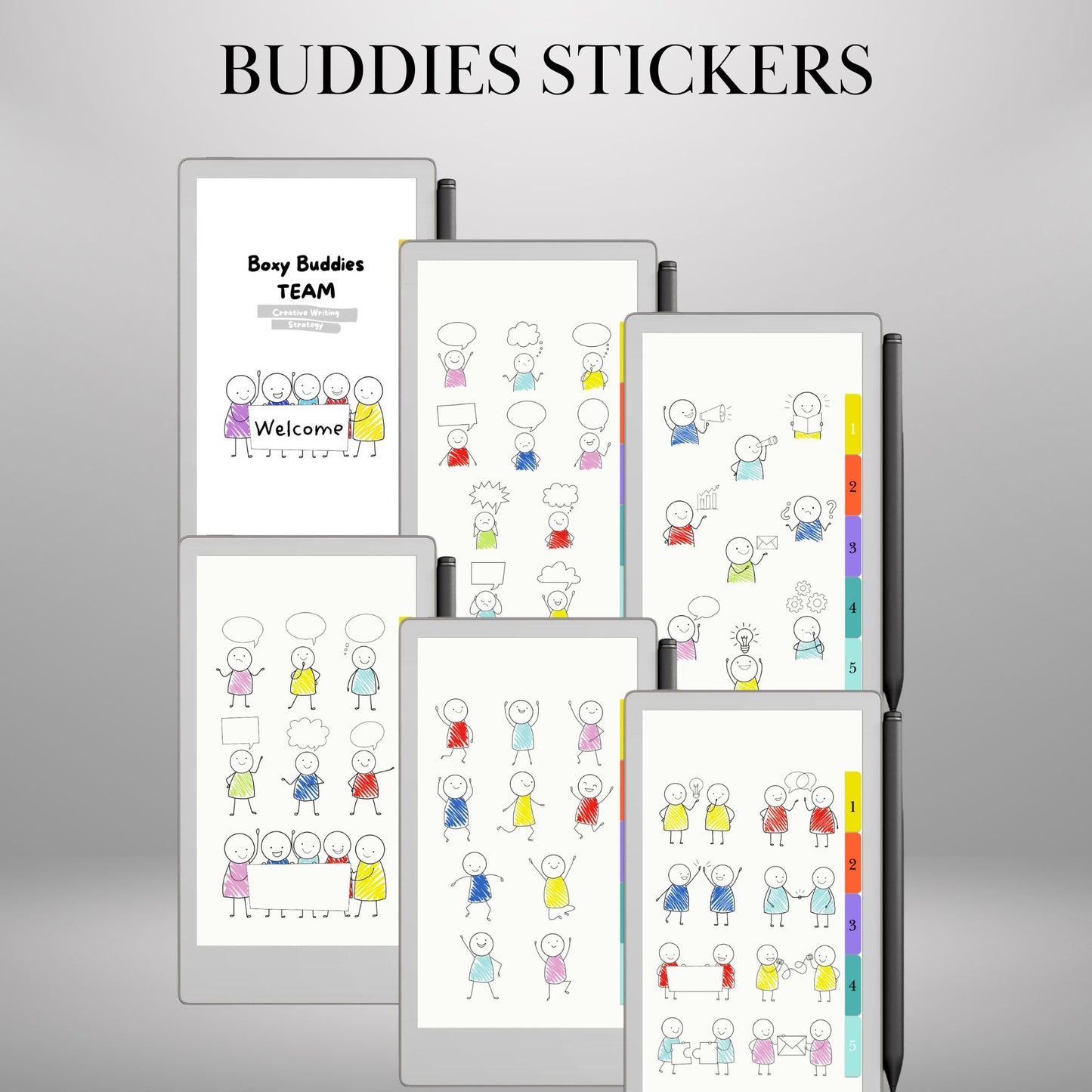 reMarkable Paper Pro Move — Stickers Mega Bundle, 9 packs 2600+