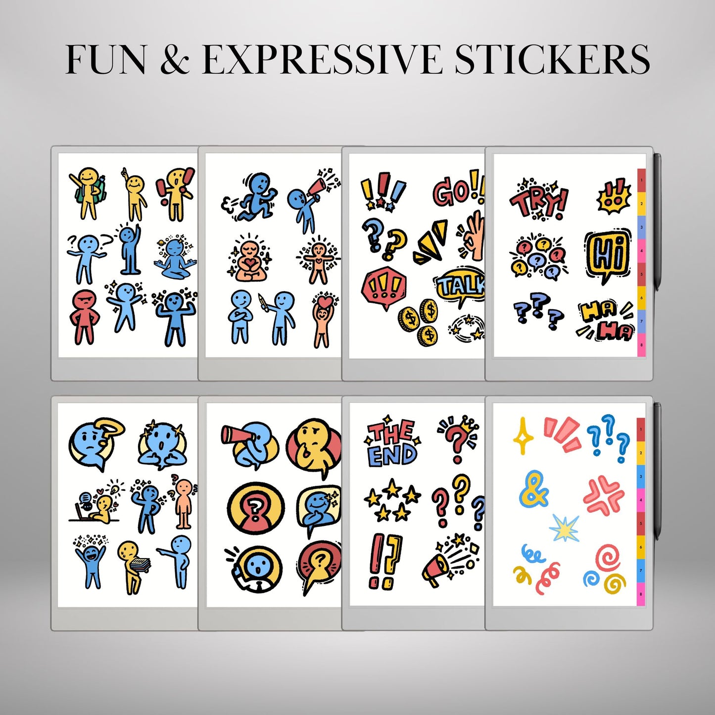 reMarkable Paper Pro — Stickers Mega Bundle, 9 packs 2600+