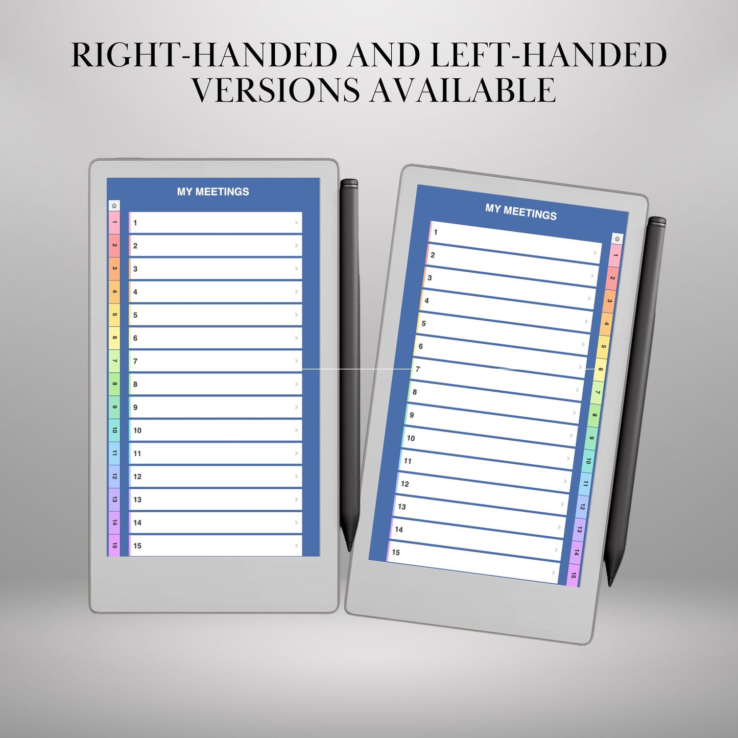 All reMarkable Devices — Meeting Notebook Creator, Custom Hyperlinked Templates