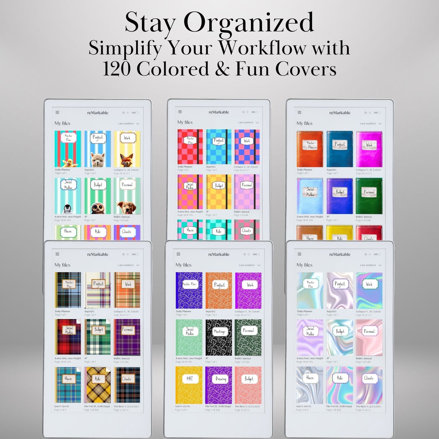 reMarkable Paper Pro Move — Mega Bundle, planners, covers & stickers