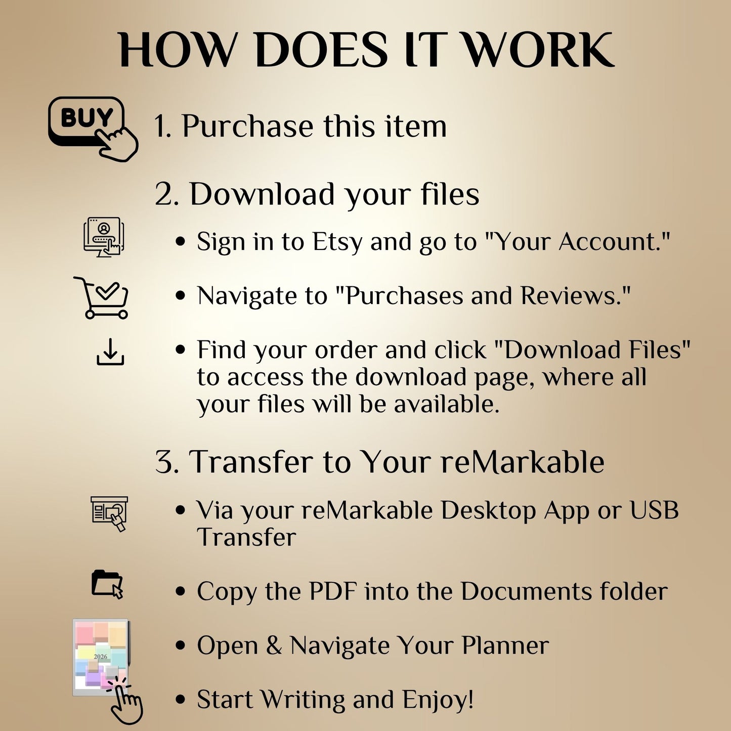 reMarkable Paper Pro — Daily Planner 2026-2027, dated calendar