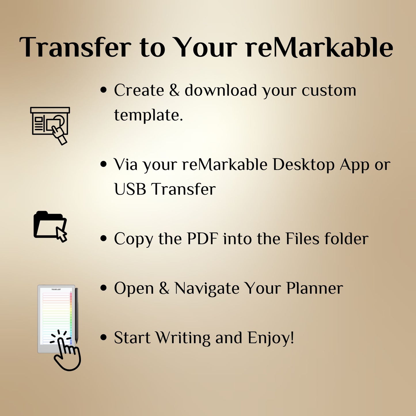 All reMarkable Devices — Meeting Notebook Creator, Custom Hyperlinked Templates