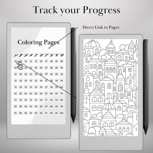 reMarkable Paper Pro Move — Coloring & Tracing Book, 100 pages
