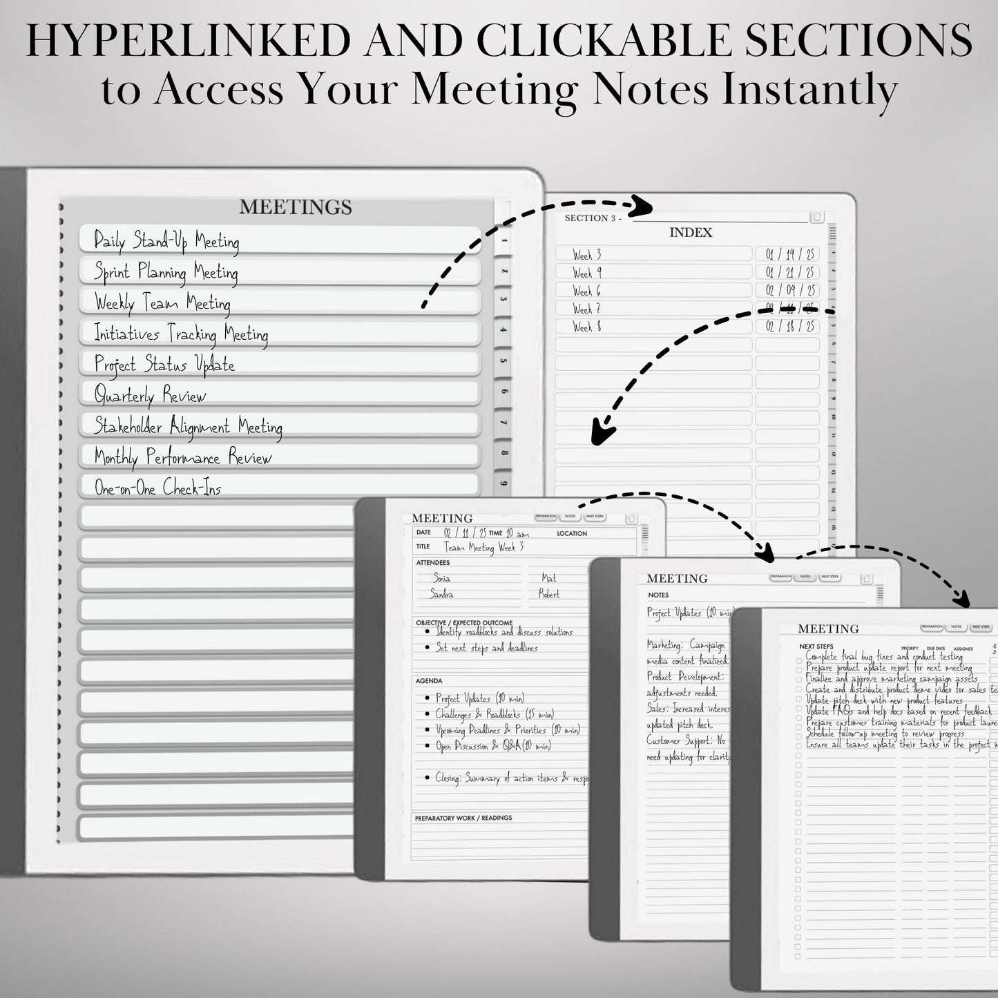 Kindle Scribe — Meeting Notes, business planner