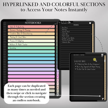 reMarkable Paper Pro & 2 — Dark Notebook, black theme