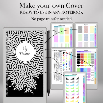 reMarkable Paper Pro Move — Custom Cover Toolkit, 540+ elements