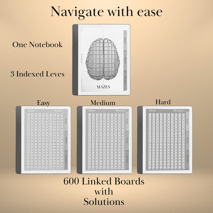 Kindle Scribe — Maze Puzzle Book, 600 brain games