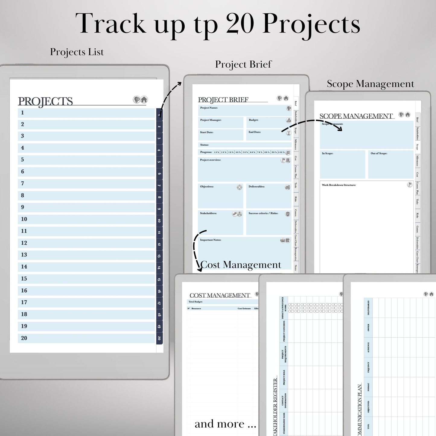 reMarkable Paper Pro Move — Project Management Planner, PMI & Gantt