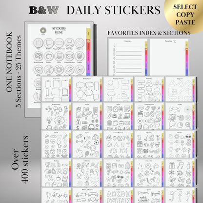 reMarkable Paper Pro — Stickers Mega Bundle, 9 packs 2600+
