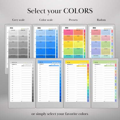 All Devices — Calendar Planner Creator 2026 2027, Make Your Own Yearly Monthly Weekly Daily Planner