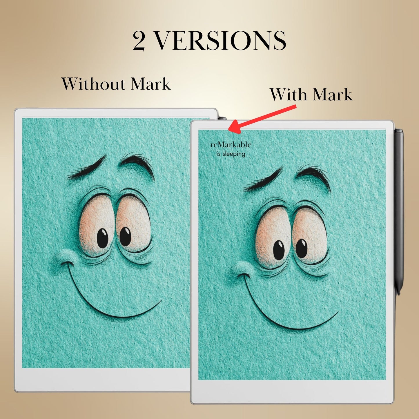 reMarkable Paper Pro & 2 — Cartoon Faces Sleep Screens