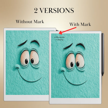 reMarkable Paper Pro & 2 — Cartoon Faces Sleep Screens