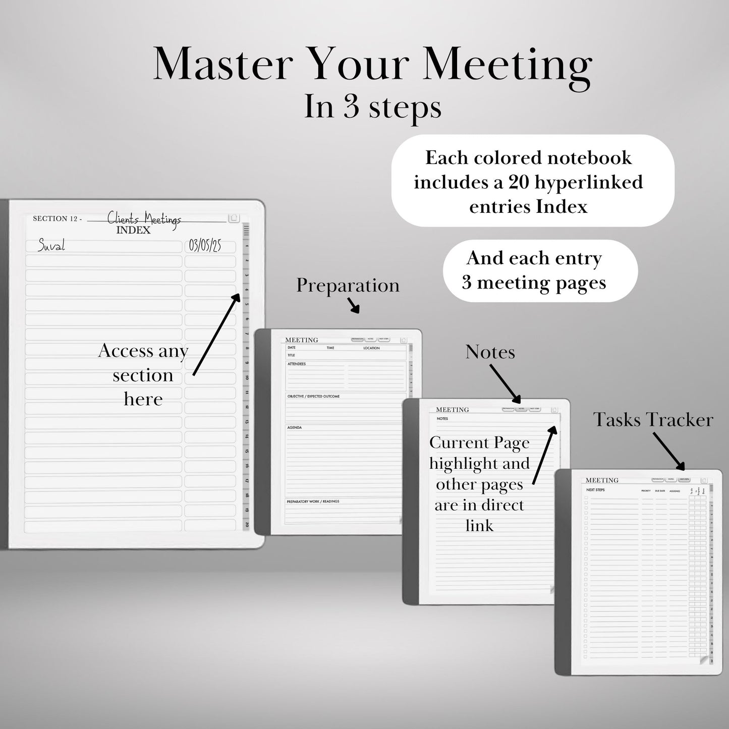 Kindle Scribe — Meeting Notes, business planner
