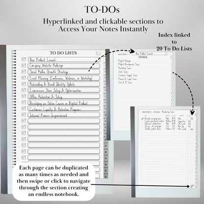 reMarkable 2 — Productivity Bundle, notebook, to-do & meeting notes